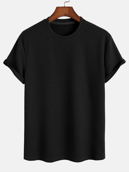 Muscle-Fit Ribbed T-Shirt