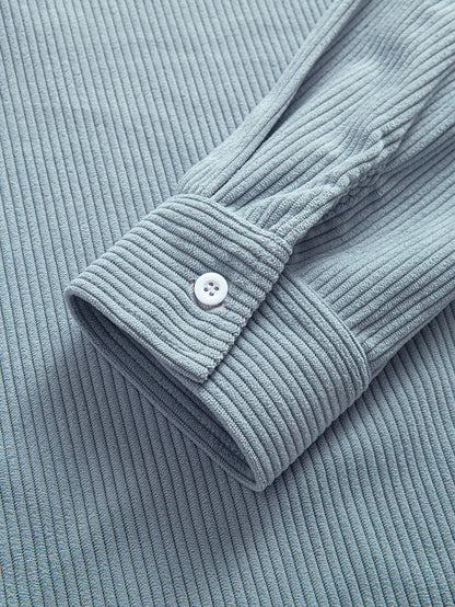 Corduroy Patchwork Shirt & Straight-Leg Corduroy Pants