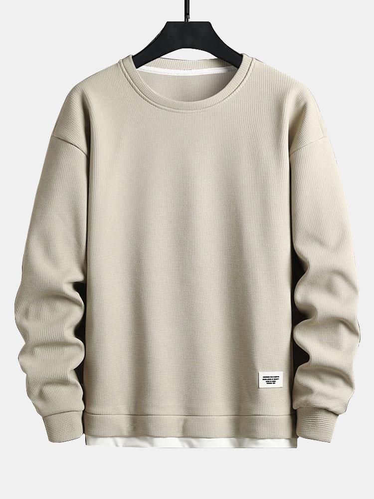Zweischichtiges Waffel-Sweatshirt