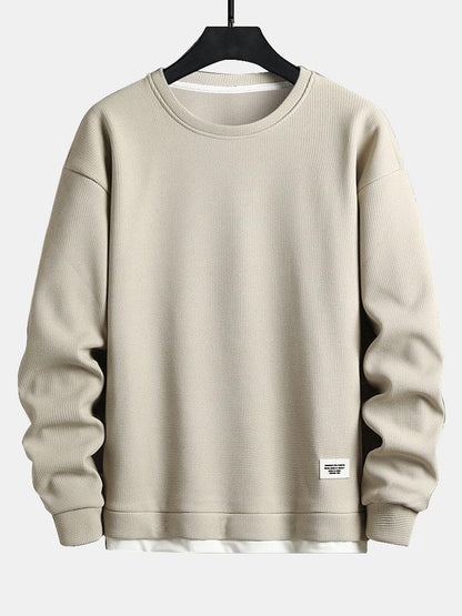 Zweischichtiges Waffel-Sweatshirt