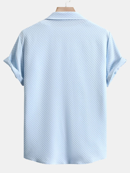 Karomuster Jacquard Hemd mit Knopfverschluss