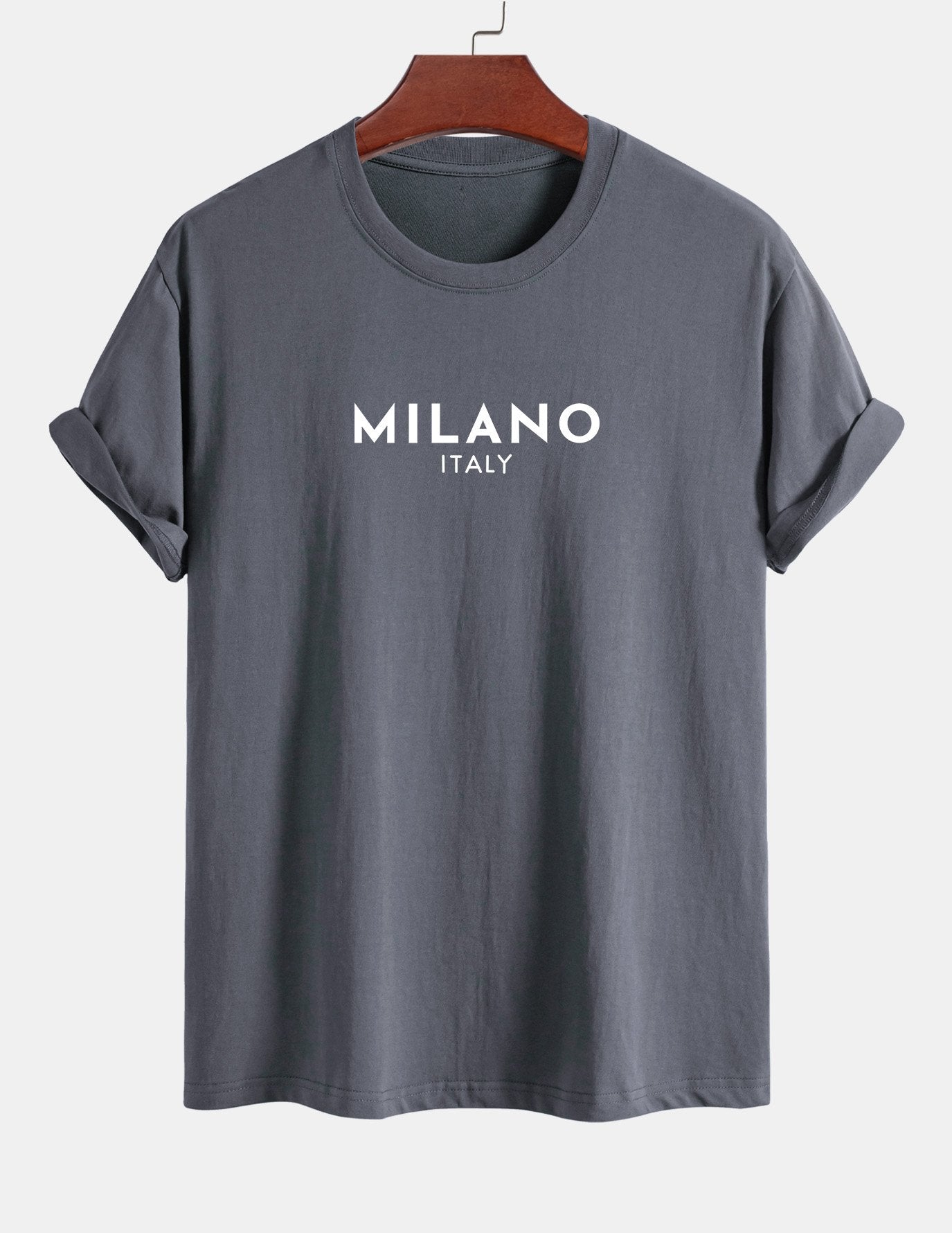 Regular Fit Milano Italian Print Cotton T-Shirt