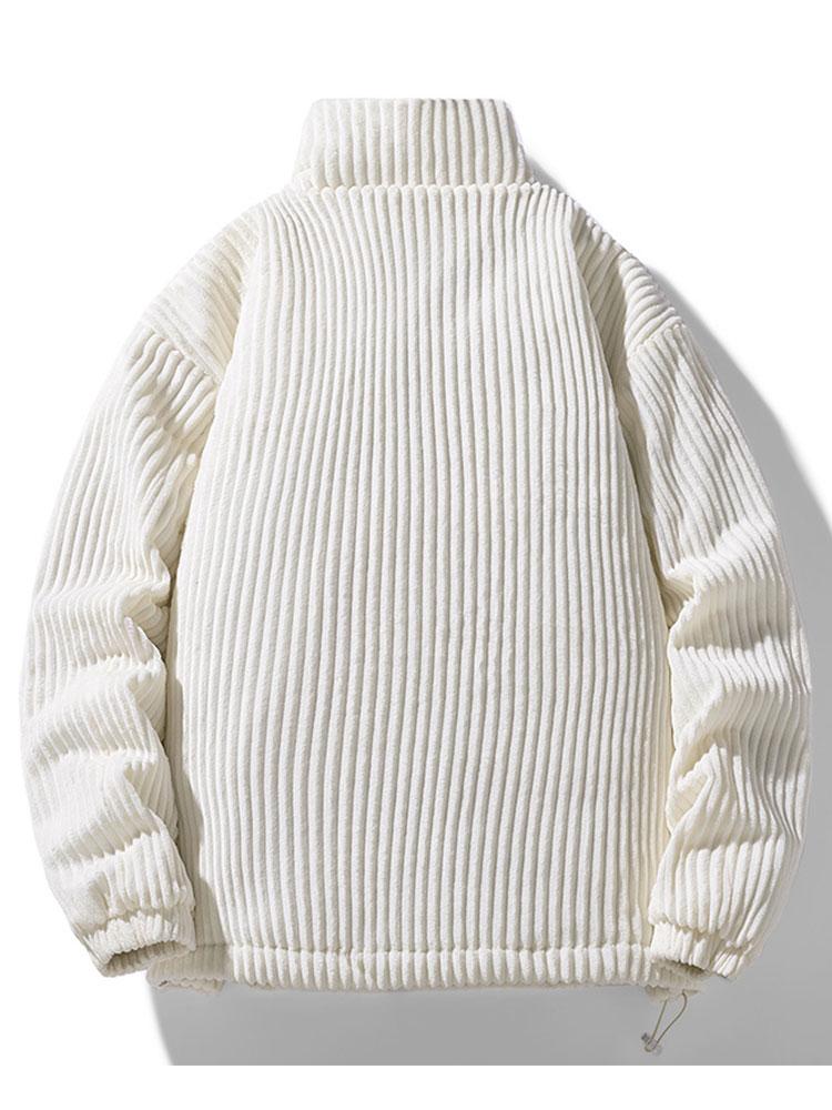 Gefütterter Corduroy-Mantel mit Polsterung