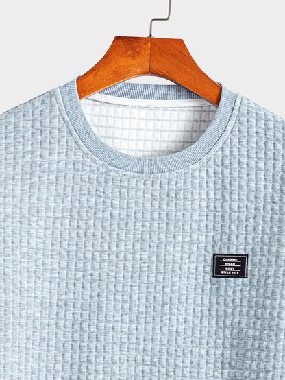 Kurzarm-T-Shirt mit Waffel-Arc-Saum