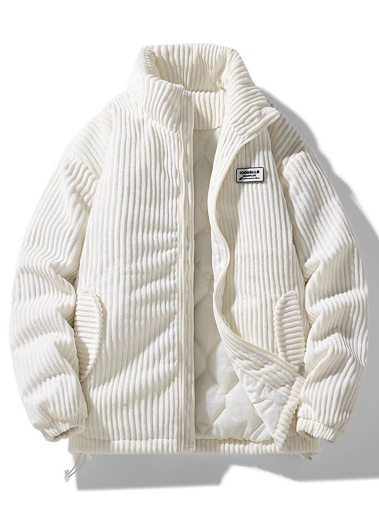 Gefütterter Corduroy-Mantel mit Polsterung