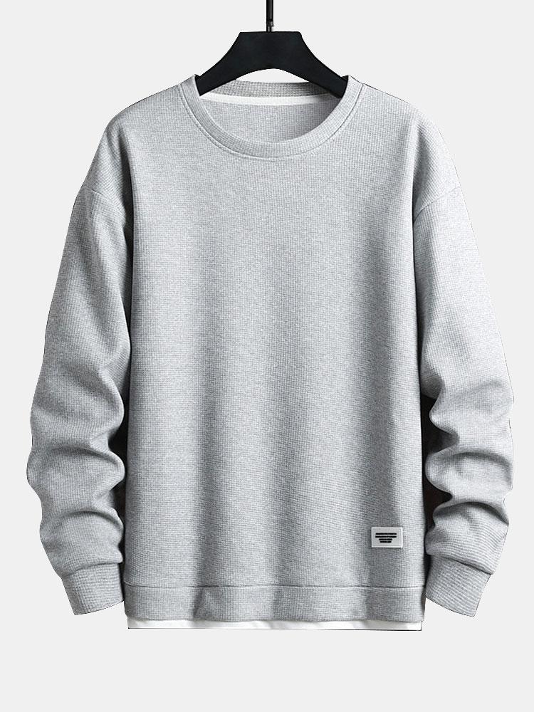 Zweischichtiges Waffel-Sweatshirt