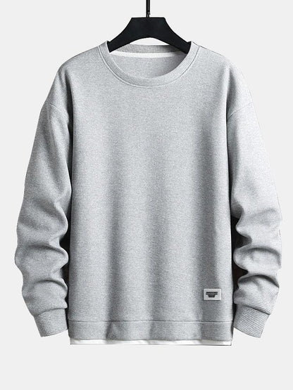 Zweischichtiges Waffel-Sweatshirt