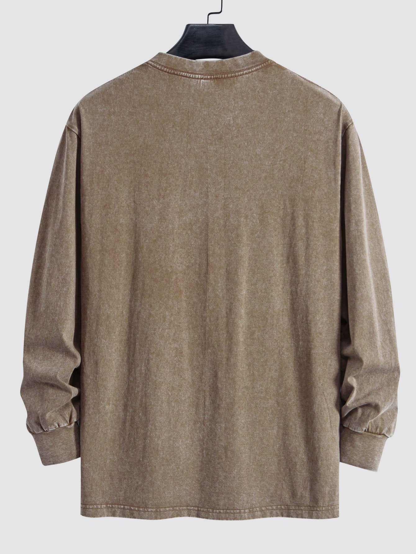 Relaxed Fit Langarm T-Shirt im gewaschenen, distressed Look