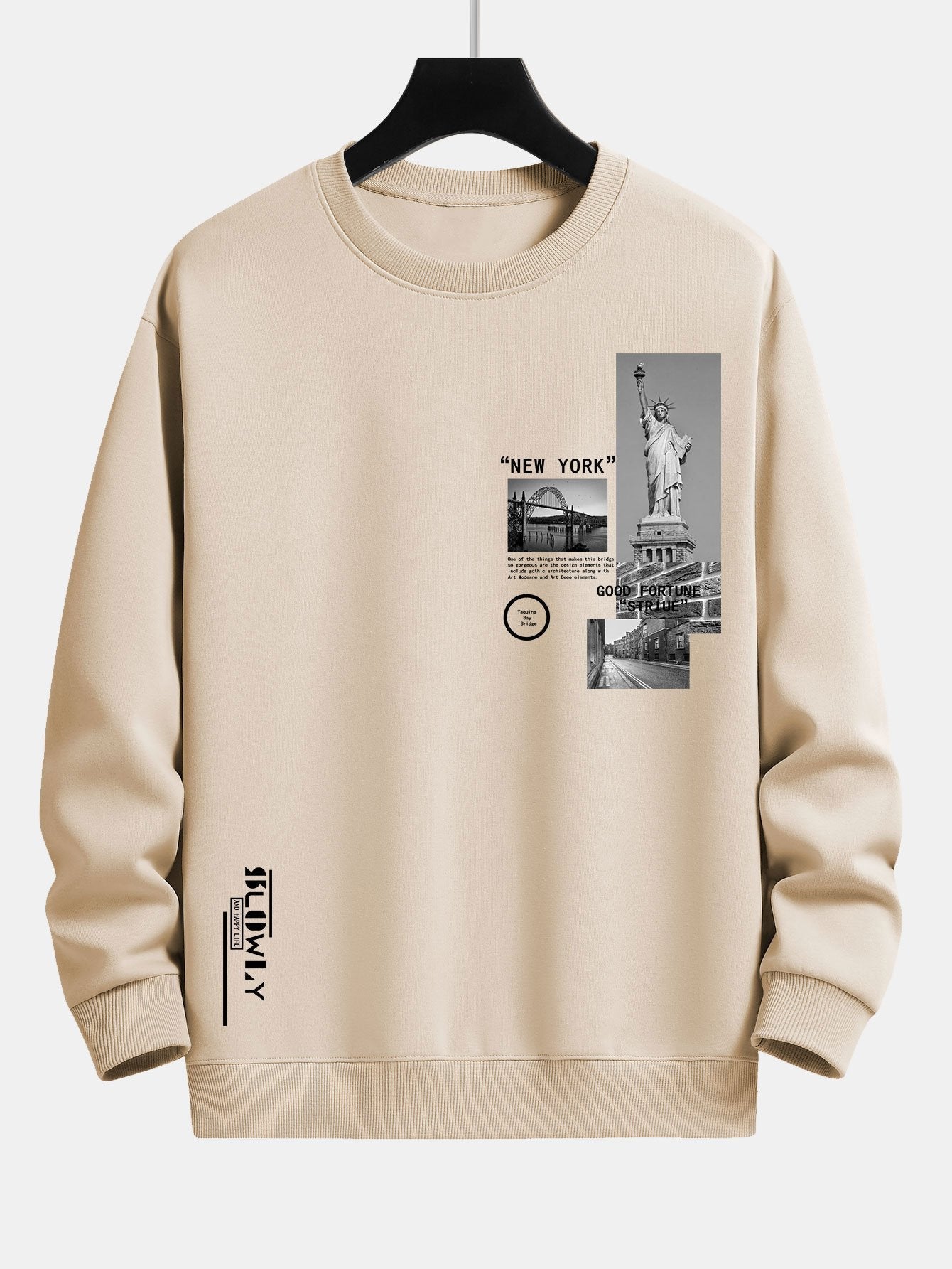 Relaxed Fit Sweatshirt with New York Architecture Print