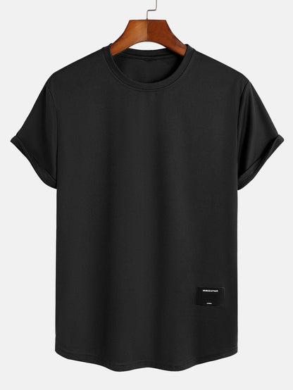 Arc Hem Mesh T-Shirt with Muscle Fit