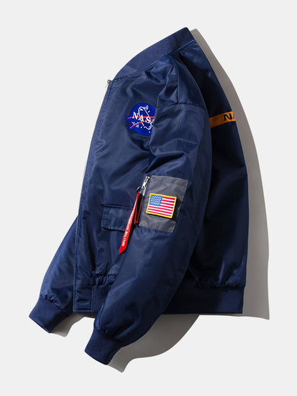 Überdimensionale NASA Druck Bomberjacke