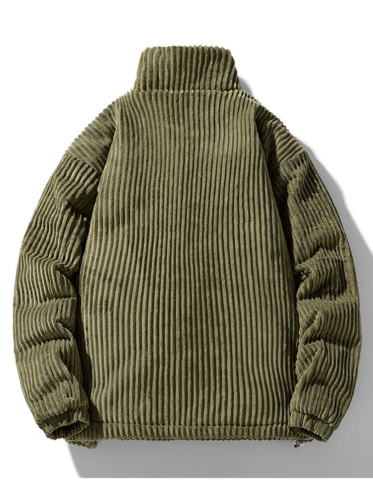 Gefütterter Corduroy-Mantel mit Polsterung