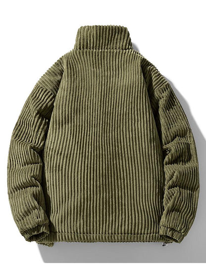 Gefütterter Corduroy-Mantel mit Polsterung