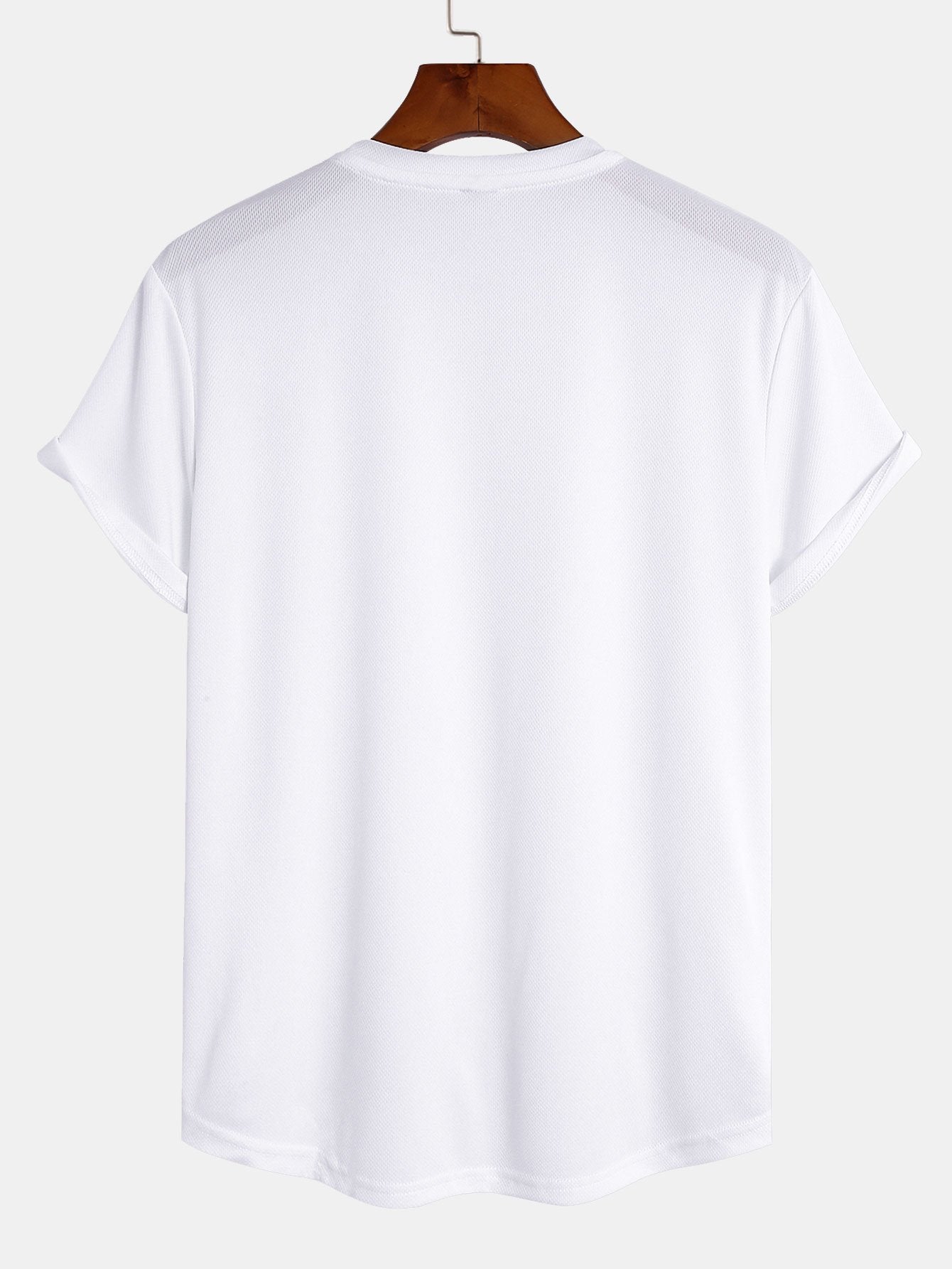 Arc Hem Mesh T-Shirt with Muscle Fit