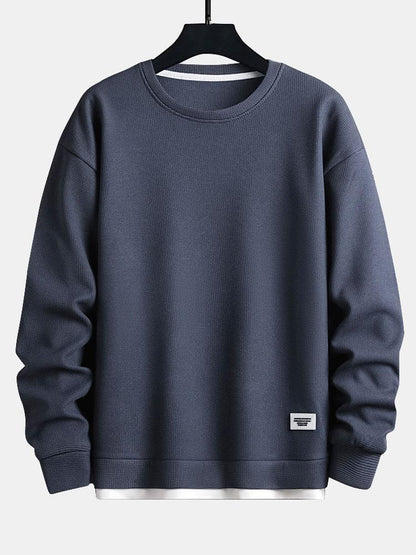 Zweischichtiges Waffel-Sweatshirt