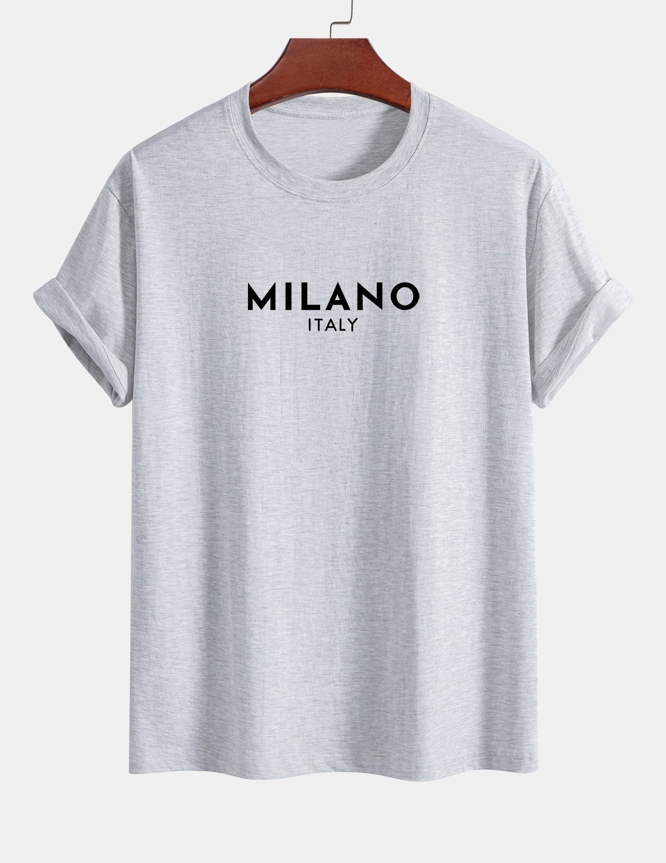Regular Fit Milano Italian Print Cotton T-Shirt
