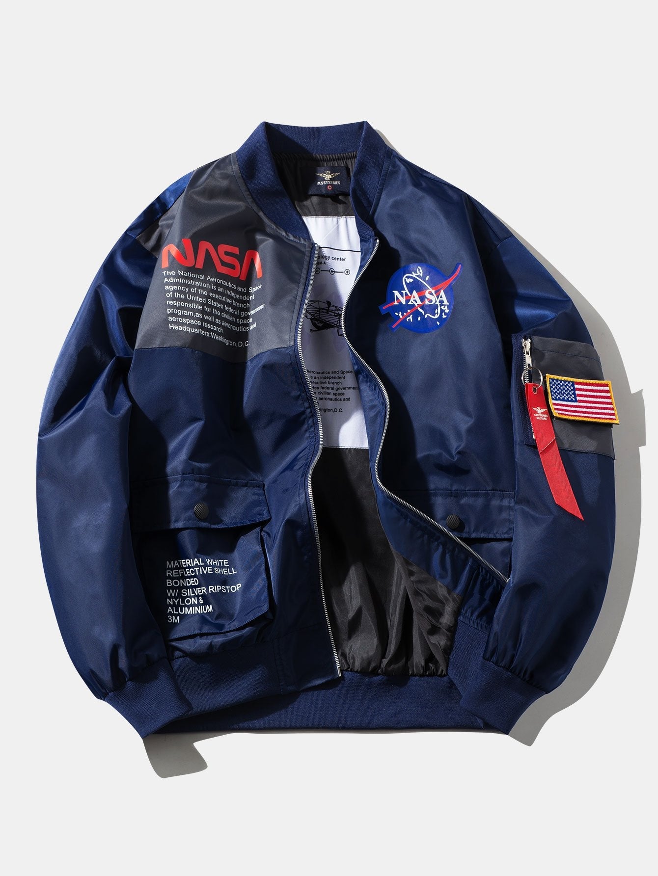 Überdimensionale NASA Druck Bomberjacke