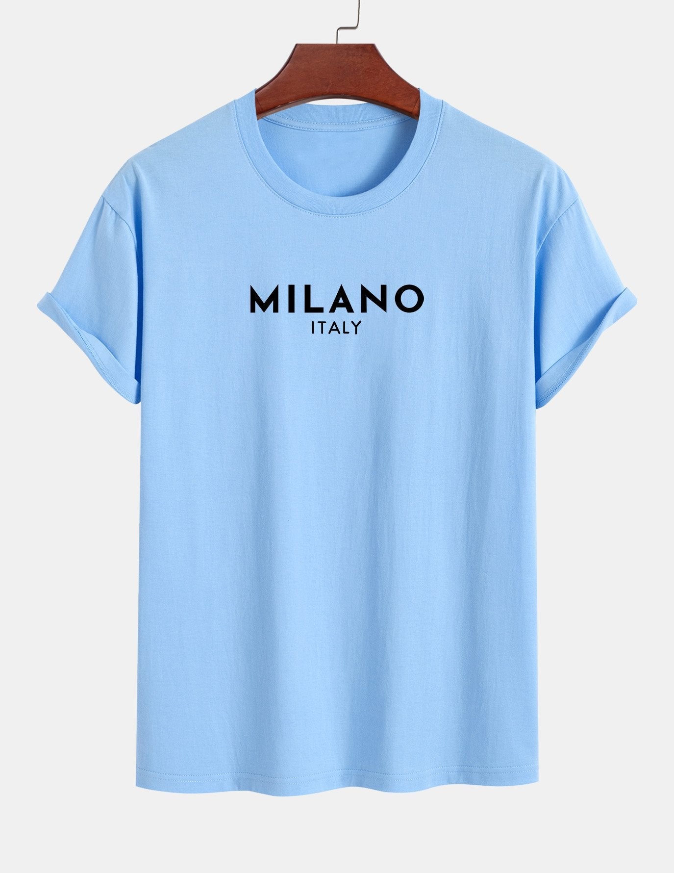 Regular Fit Milano Italian Print Cotton T-Shirt