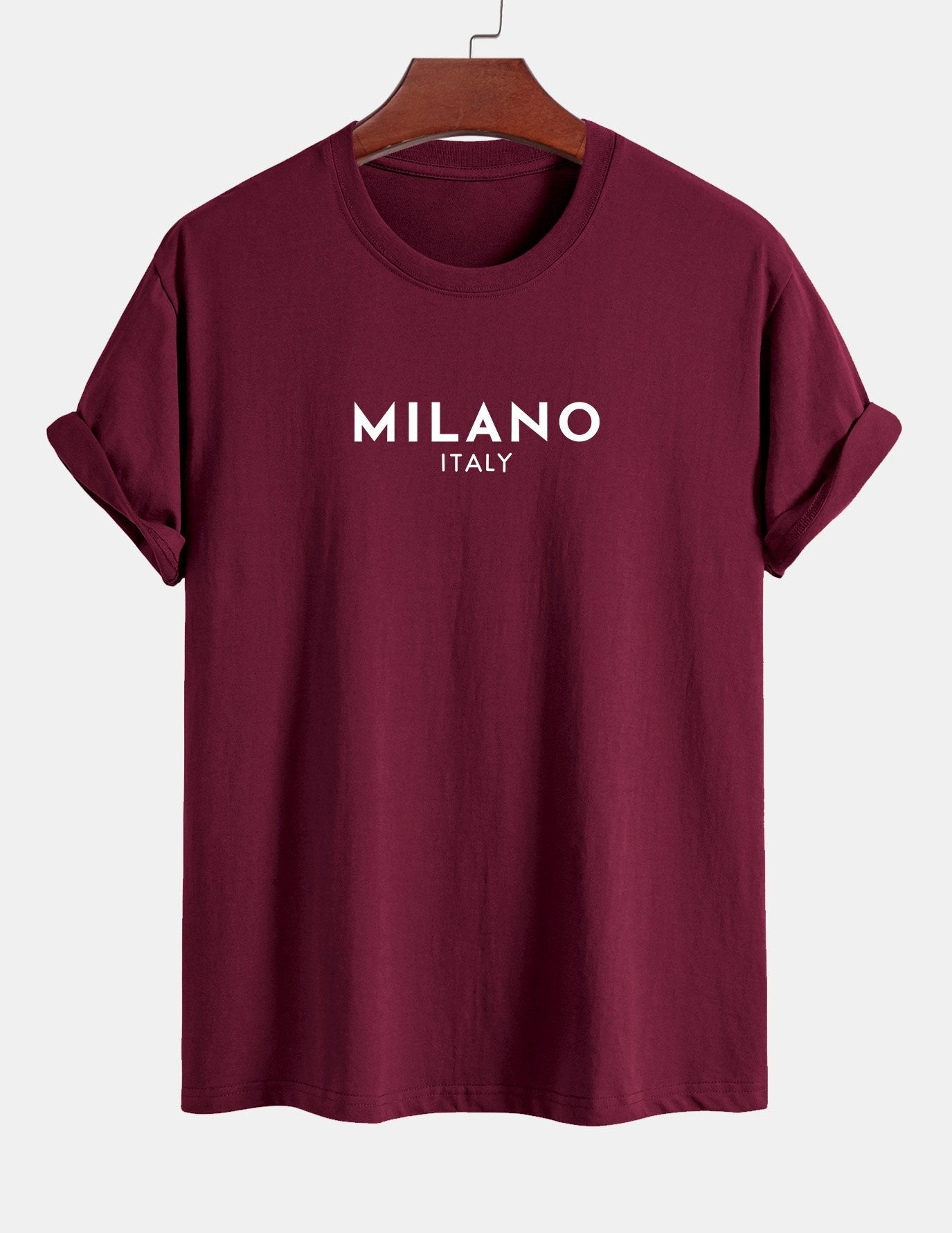 Regular Fit Milano Italian Print Cotton T-Shirt