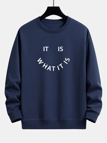Es ist, was es ist - Print Relaxed Fit Sweatshirt