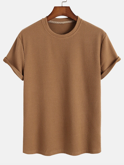 Muscle-Fit Ribbed T-Shirt