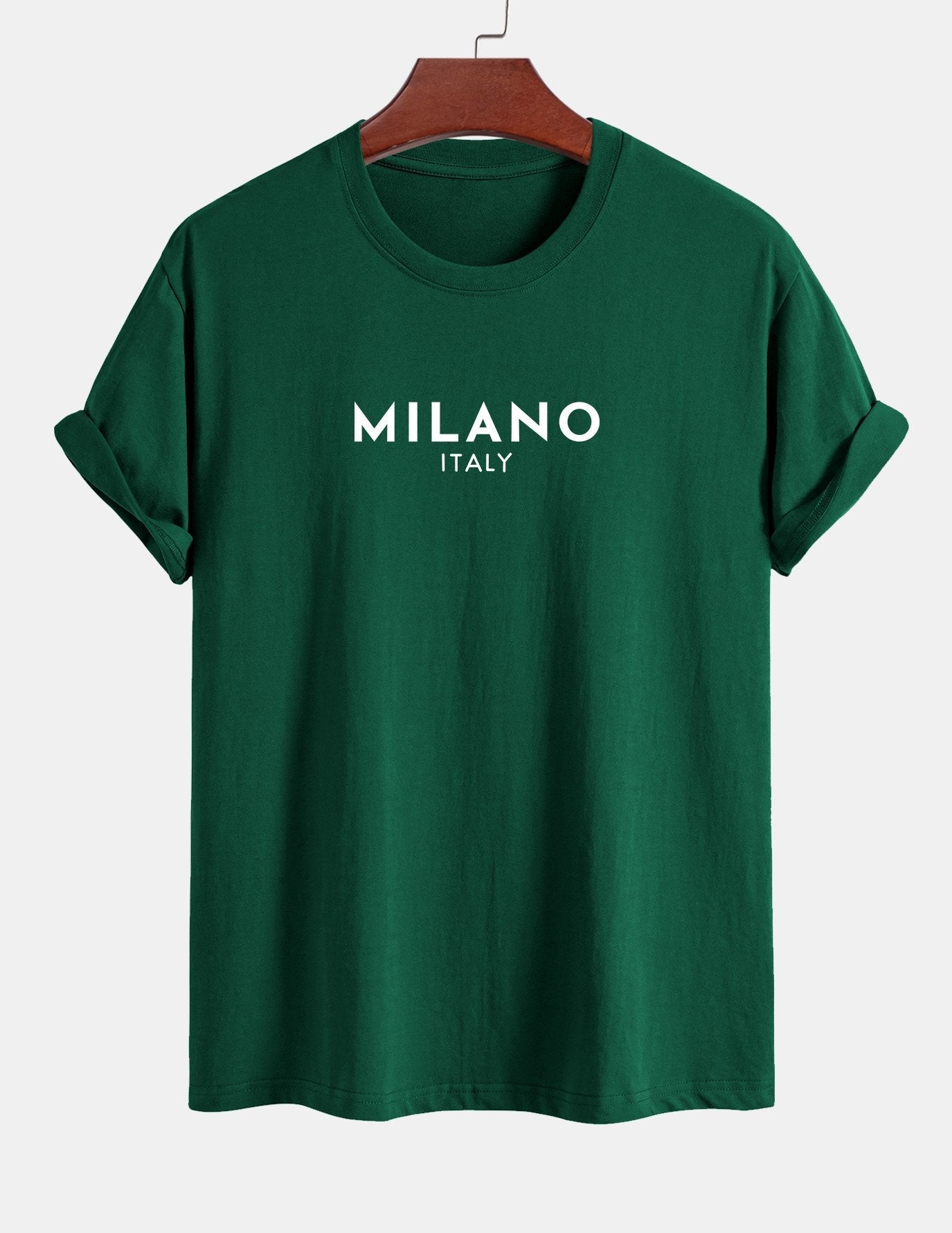 Regular Fit Milano Italian Print Cotton T-Shirt