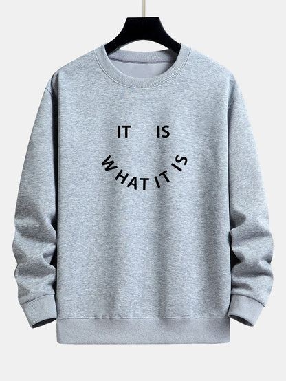 Es ist, was es ist - Print Relaxed Fit Sweatshirt