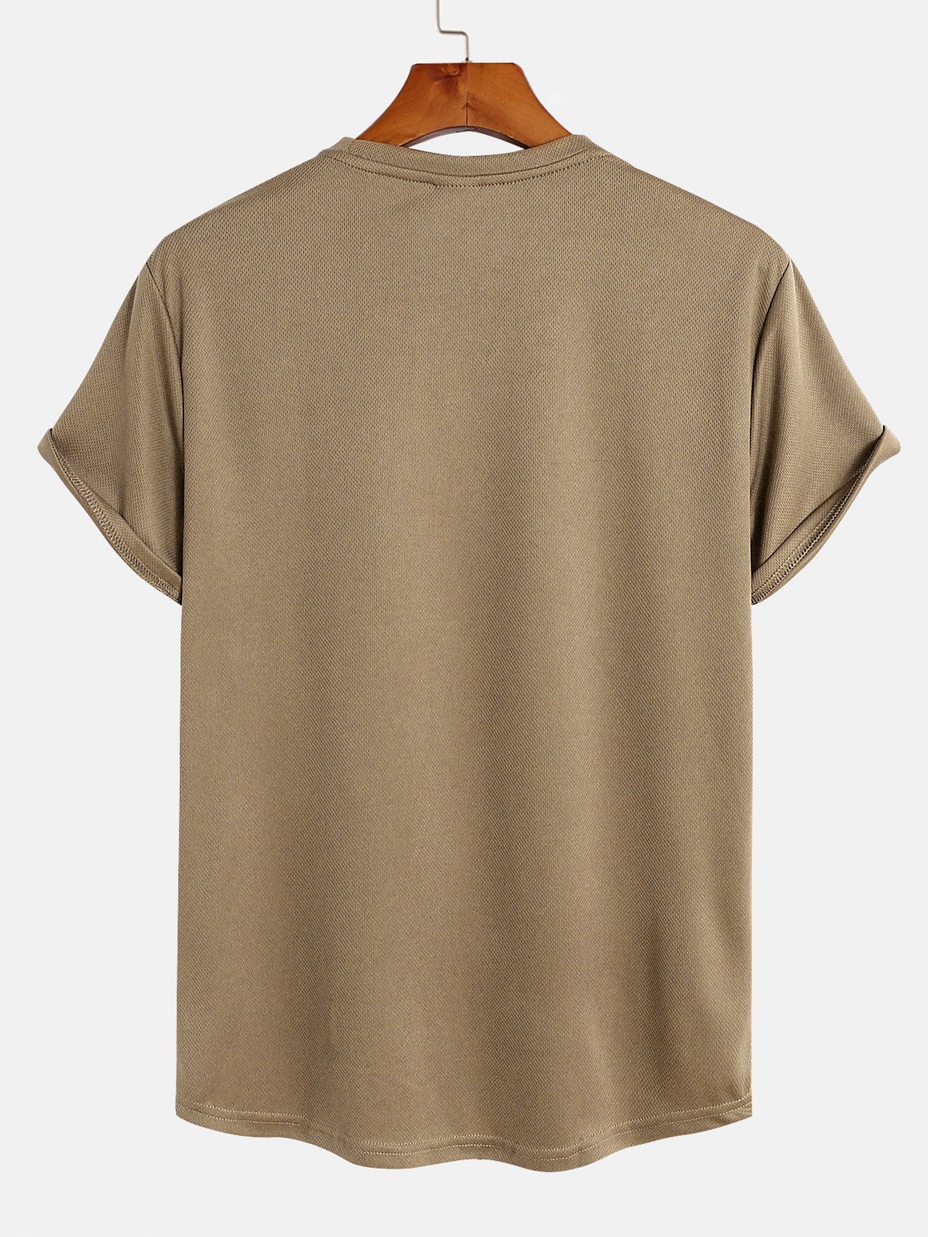 Arc Hem Mesh T-Shirt with Muscle Fit