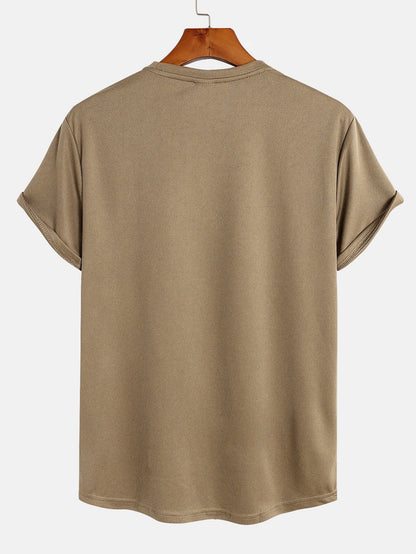 Arc Hem Mesh T-Shirt with Muscle Fit