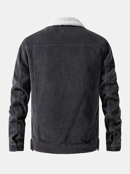 Teddy-Futter Baumwollcordjacke