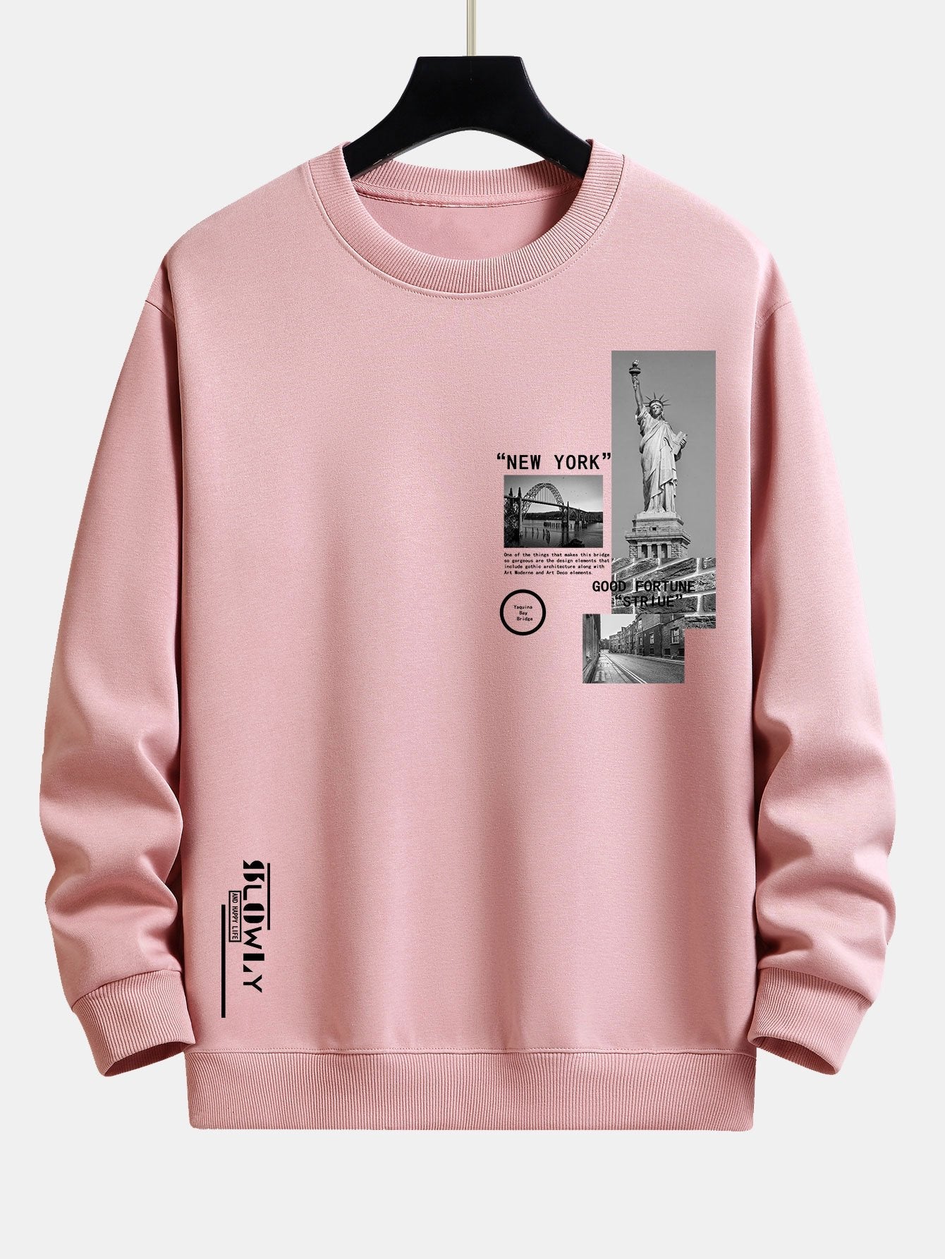 Relaxed Fit Sweatshirt with New York Architecture Print