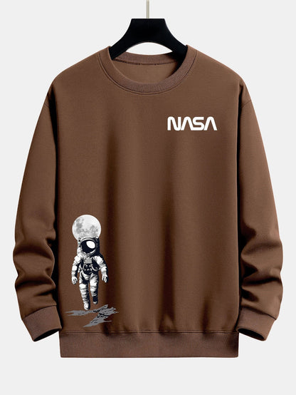 Relaxed Fit Sweatshirt Featuring NASA Astronaut Design