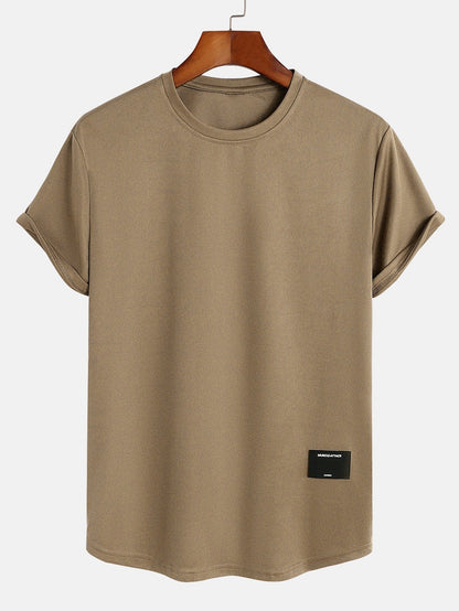 Arc Hem Mesh T-Shirt with Muscle Fit