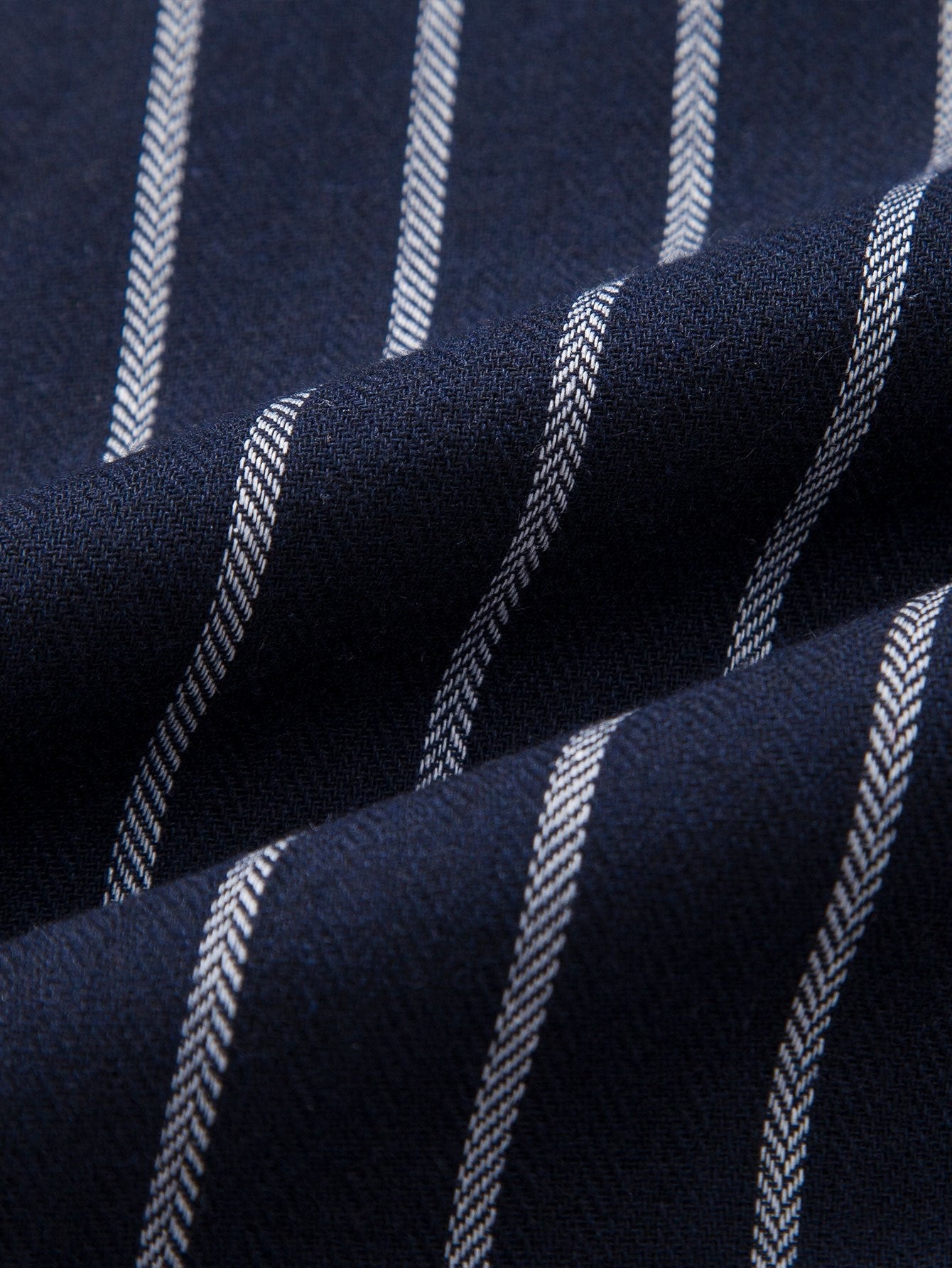 Gestreiftes Button-Up-Hemd aus Baumwollmischung