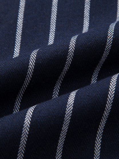 Gestreiftes Button-Up-Hemd aus Baumwollmischung