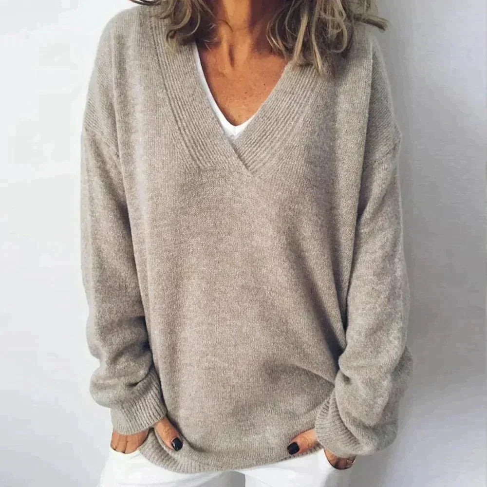 Monika - V-Ausschnitt Cashmere Pullover (Kopie)