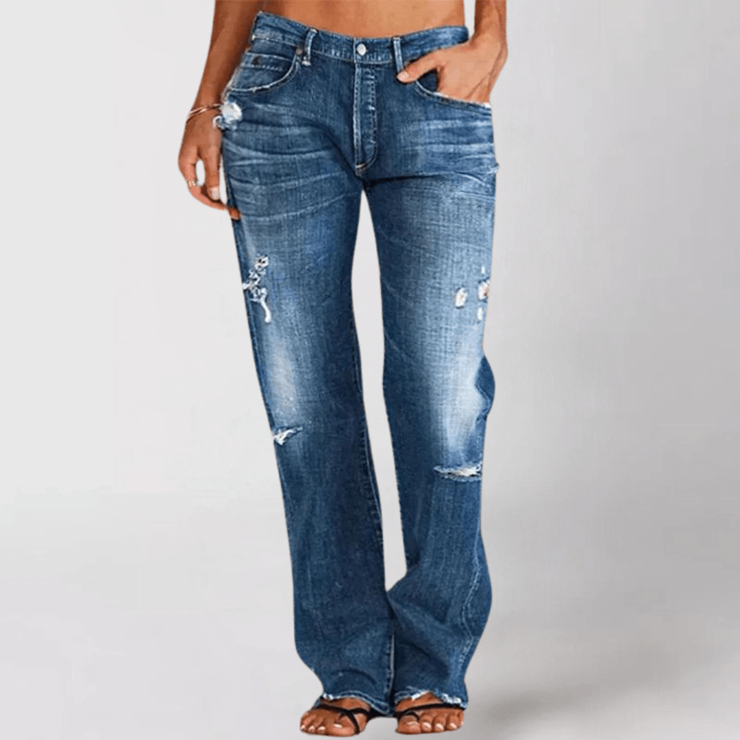 Eveline - Relaxed Fit Weitbein Jeans