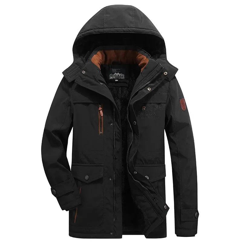 Elegante wattierte Winterjacke