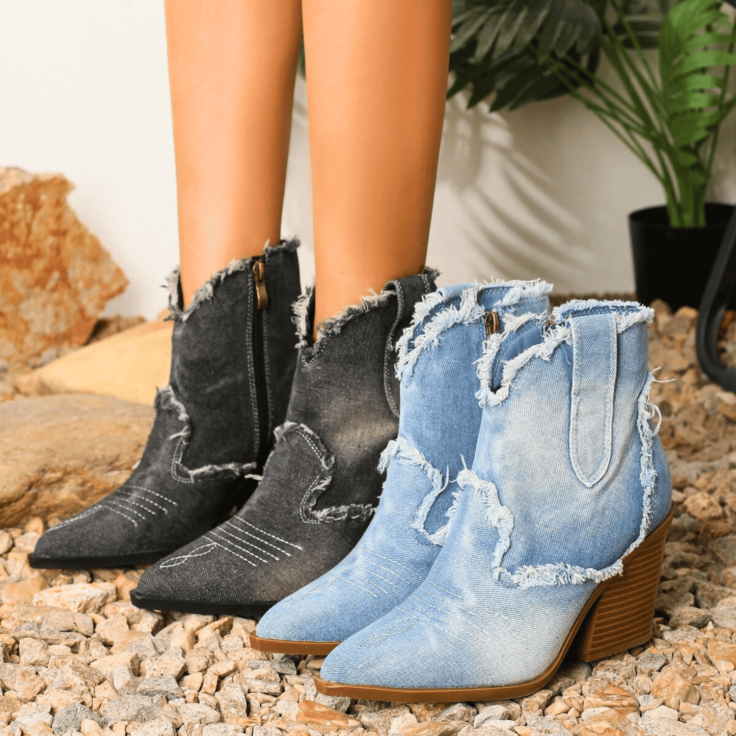 Aurela Denim Stiefeletten