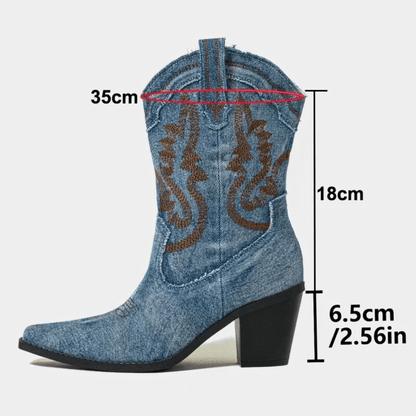 Orlaith - Denim Stiefeletten