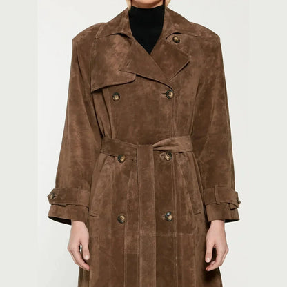Harlow Wildleder-Trenchcoat
