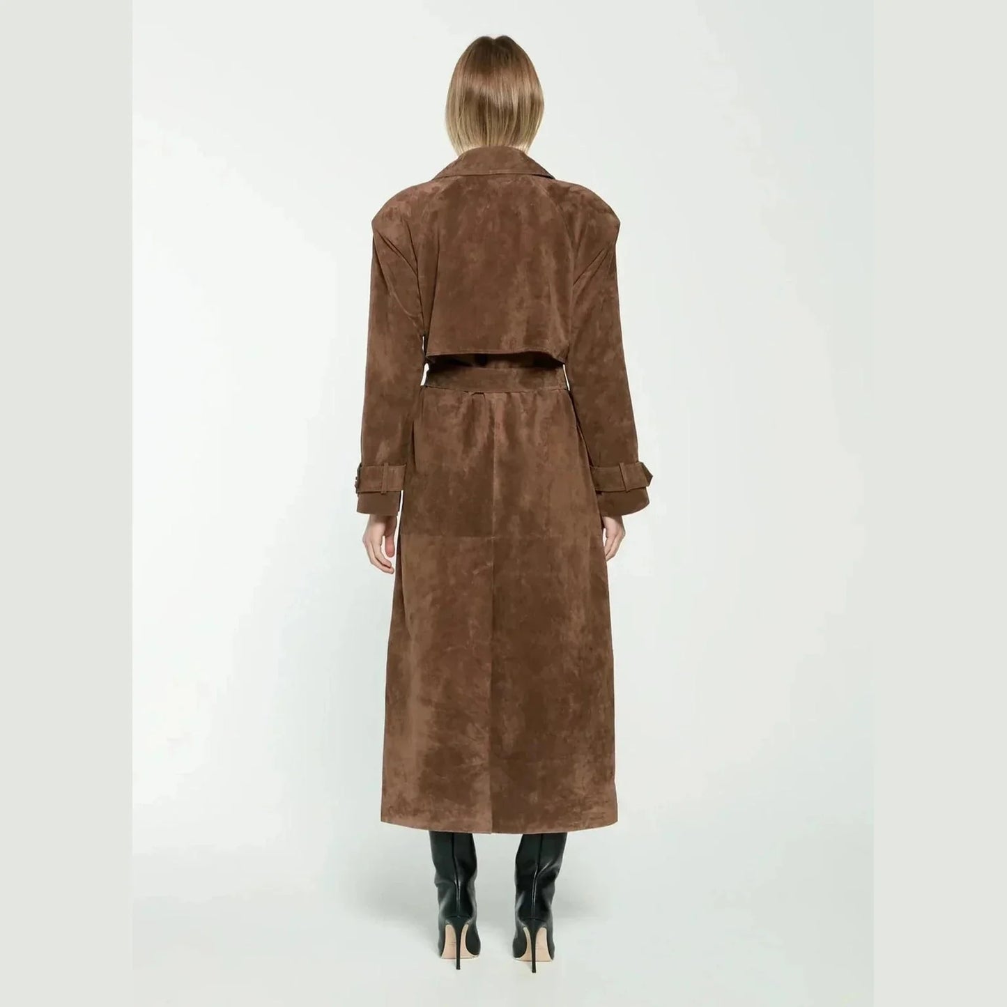 Harlow Wildleder-Trenchcoat