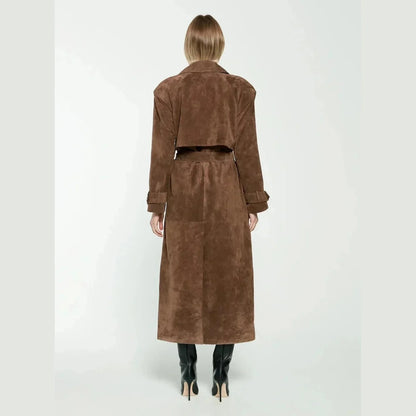 Harlow Wildleder-Trenchcoat