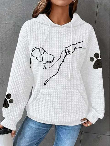 Betsy - Pfotenabdruck Waffel Hoodie