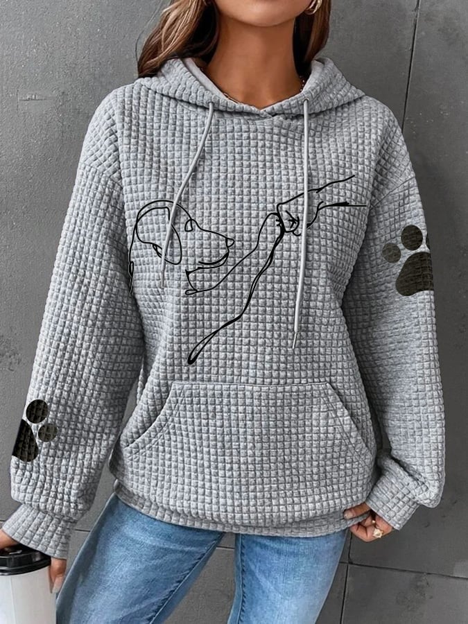 Betsy - Pfotenabdruck Waffel Hoodie