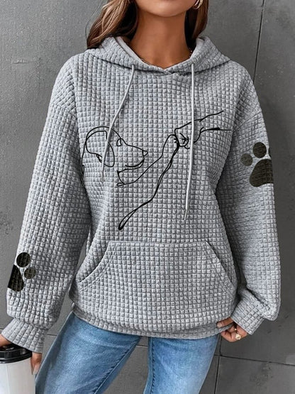 Betsy - Pfotenabdruck Waffel Hoodie