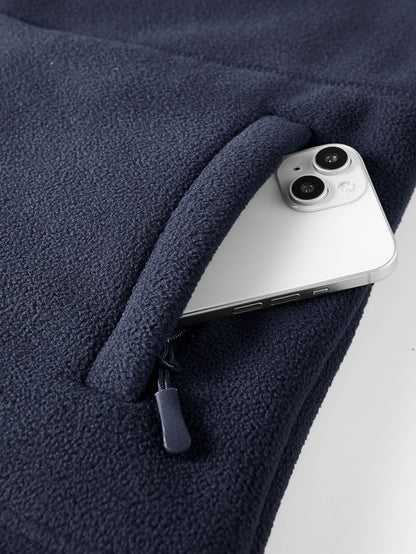 Teddy-Fleece gefütterter Kapuzenmantel aus Polar-Fleece