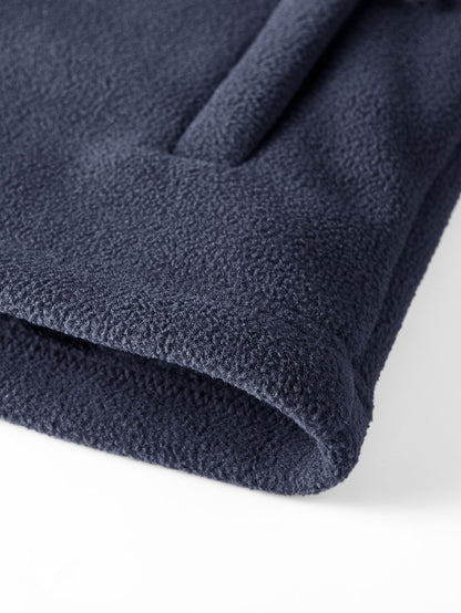 Teddy-Fleece gefütterter Polar-Fleece Kapuzenmantel