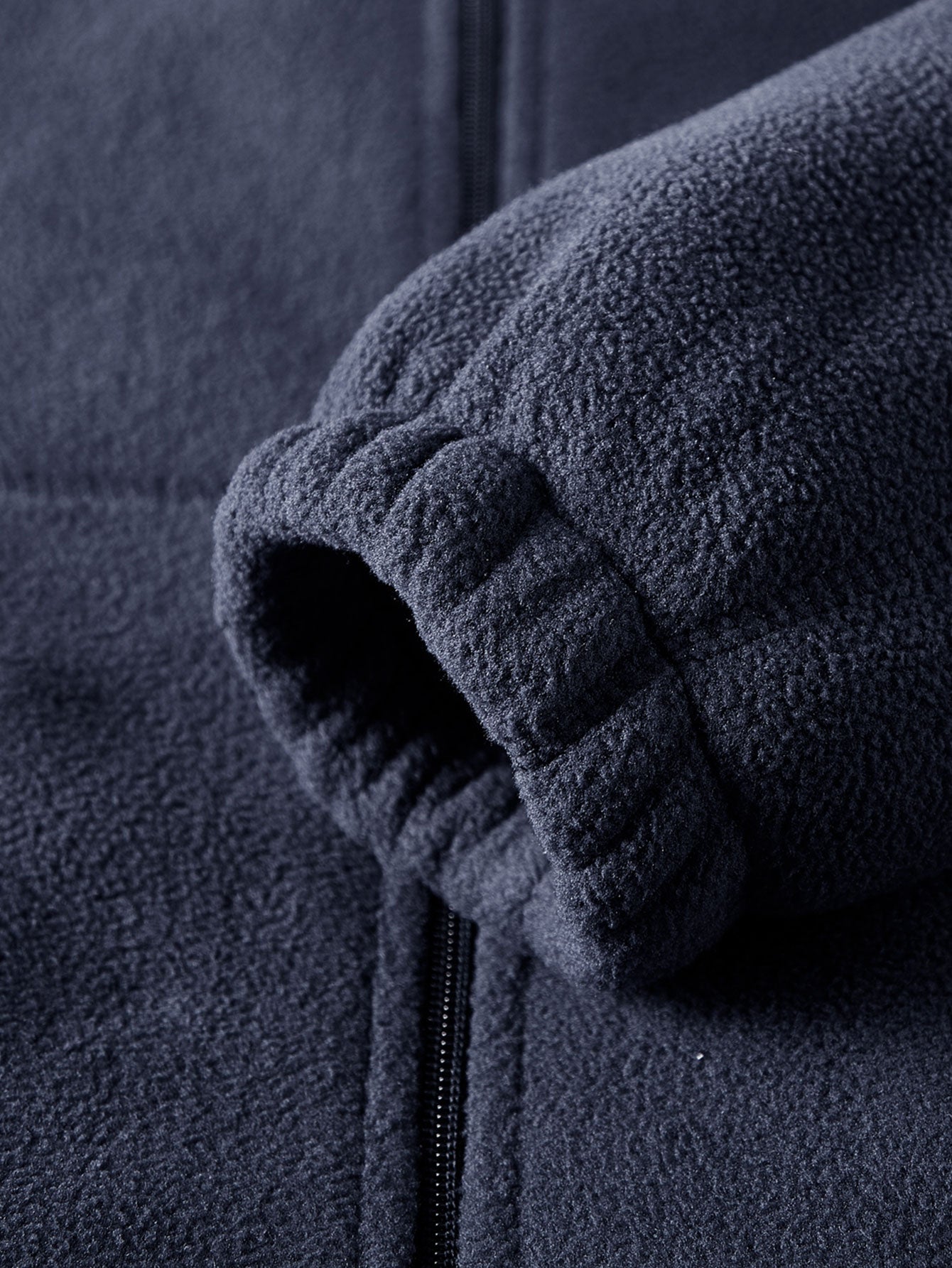 Teddy-Fleece gefütterter Kapuzenmantel aus Polar-Fleece